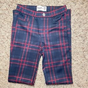 Abercrombie Kids Plaid Pull on pants size‎ 9/10 Slim